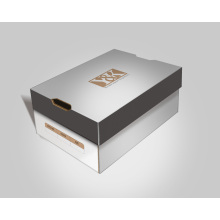 Boîte de chaussures de mode papale avec logo estampage à chaud / logo UV
